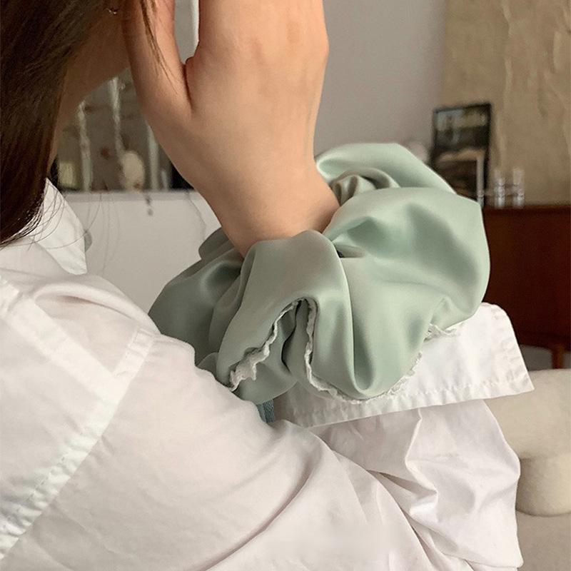 Lace Mesh Pleated Hair Band French Elegance Low Ponytail Hair Rope Niche Fashion Sweet Girlish Hair Accessories