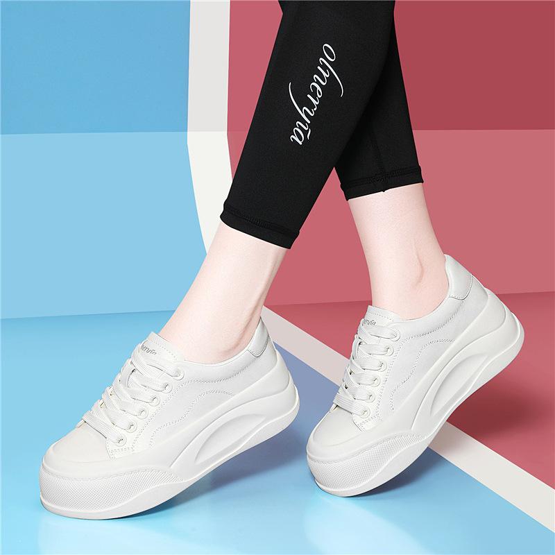 Little white shoes women's summer new thick sole heightened versatile breathable mesh casual light