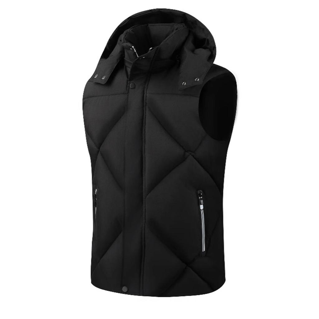 Men's Hooded Detachable Waterproof Down Vest
