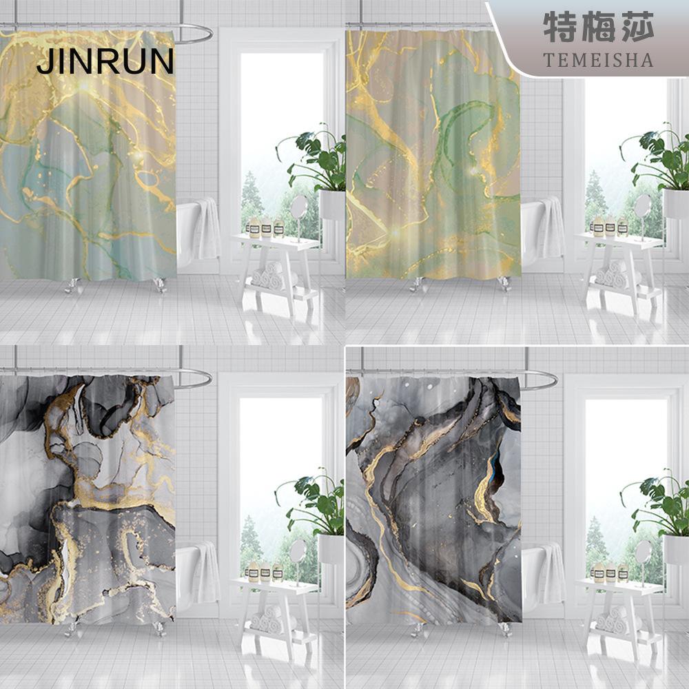 

JINRUN утолщенная водонепроницаемая занавеска для ванной комнаты, устойчивая к плесени, занавеска для душа, занавеска для душевой перегородки, занавеска для душа, занавеска для ванной комнаты, бесплатная перфорация