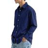Men's Long Sleeve Plaid Shirt with Collar for Casual Daily Wear