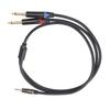 3.5mm 1Celsius8 Inch Male To Dual 6.35mm 1Celsius4 Inch TS Male Cable Stereo 1Celsius4 To 1Celsius8 Cable for Amplifier Mixer