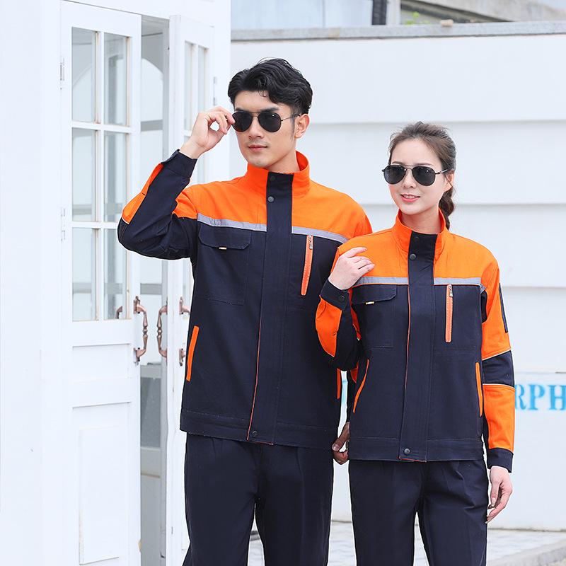 Men s Lightweight Summer Workwear Set - Durable Long Sleeve Overalls with Reflective Strips and Protective Features. L/170
