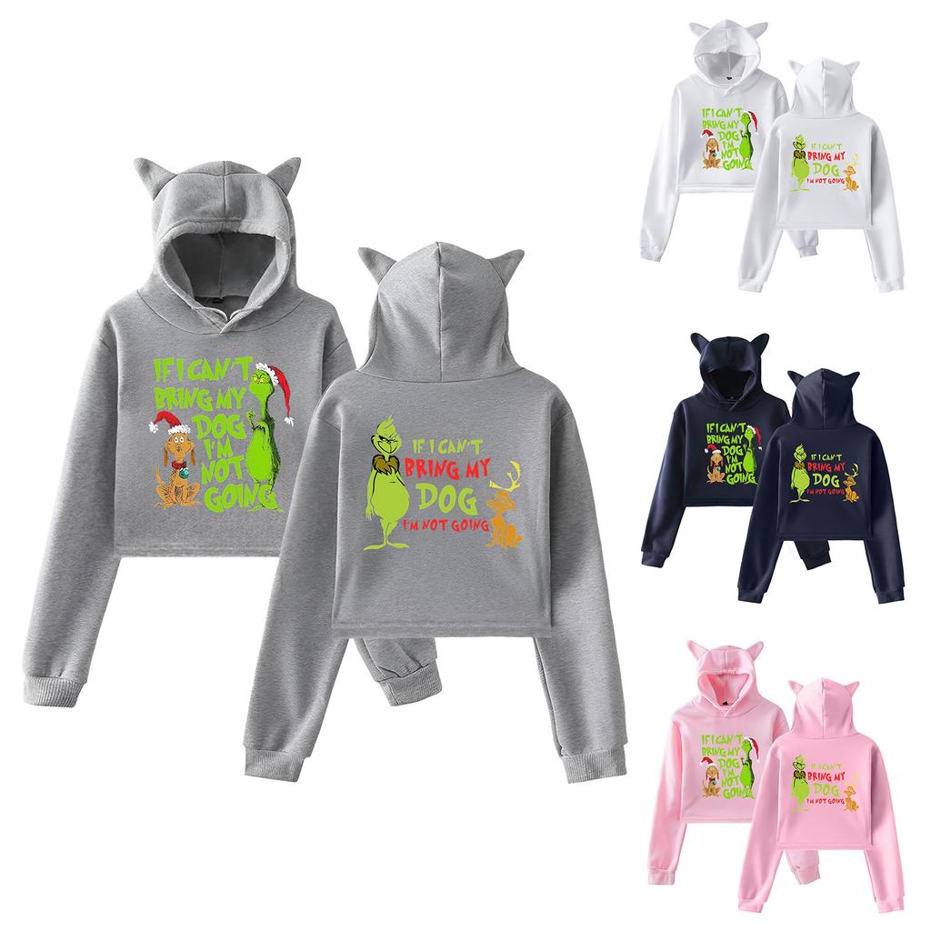 Women's Fashionable Casual Long Sleeve Hooded Printed Sweatshirt