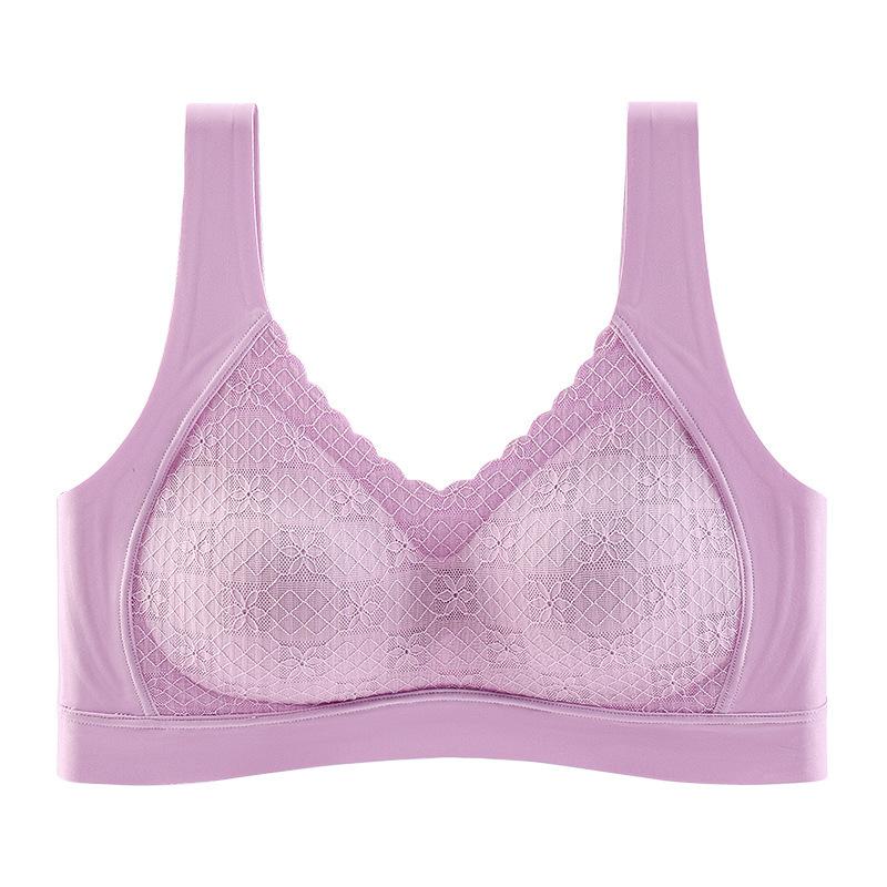 Plus Size Full Coverage Wireless Tank Style Comfortable Thin Bra For Women Large Bust
