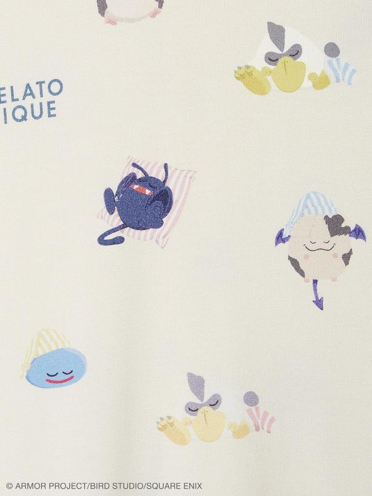 Gelato Pique Dragon Quest Assorted Monster Print Long Pants PMCP255927 CRM Men's