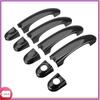 Prominent 9Pcs Set ABS Chrome Door Handle Covers Trim For TRANSPORTER T5 T6 CADDY VAN 2003-2015 Carbon Fiber Style