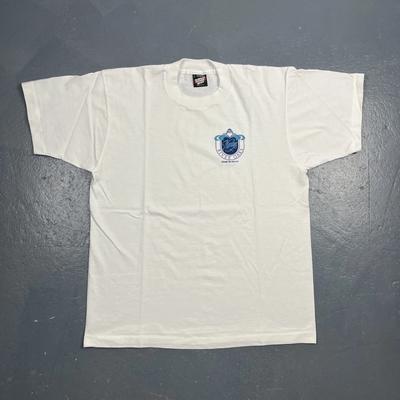 Vintage 90s River Oaks Marina Tshirt Single Stitch White Large Grand Island NY