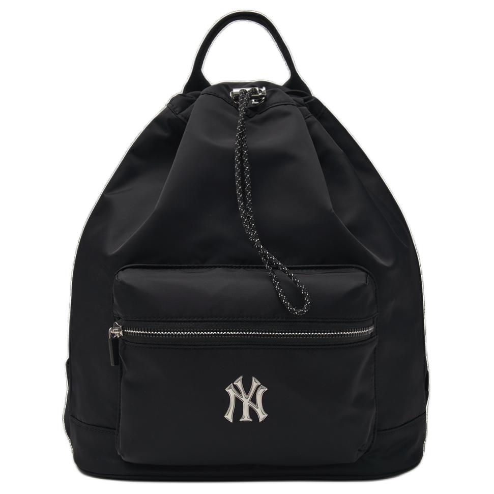 

MLB Versatile Drawstring Closure Nylon Backpack Women Backpack Black 3ABKM064N-50BKS Black