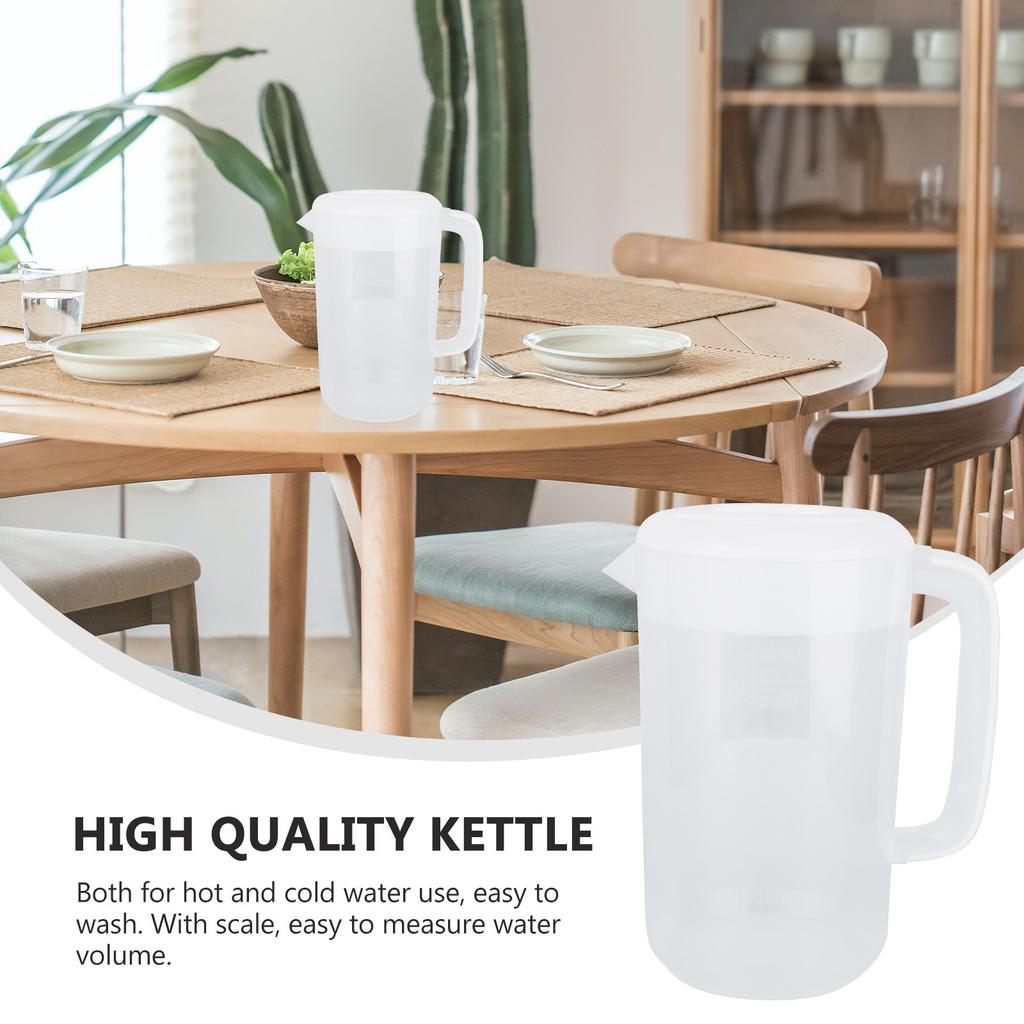 1Pcs 4000Ml Large Capacity Plastic Pitcher Cold Water Juice Tea Coffee Pitcher Transparent Safe Material Easy Wash for Milk Tea