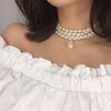 Collier Ras-de-cou Perles Fausses Bijoux Élégant Collier Col pour Femmes Filles