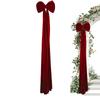 Bow Decor Christmas Velvet Decorative Holiday Tree Topper Bow Ornaments For Birthday Holiday Festival Event Celebration Banquet