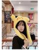 Children's Plush Cartoon Hat with Movable Ears - Luminous Rabbit Design for Parent-Child Matching