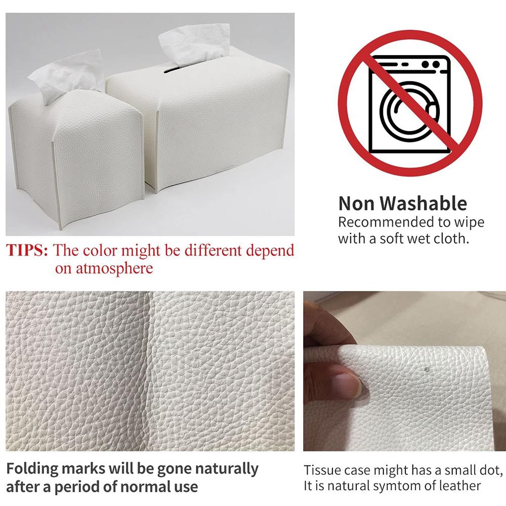 Čtvercový dekorativní držák na papírové kapesníky z PU kůže Moderní pouzdro na kapesníky Organizér/Dávkovač na obličejové papírové kapesníky do koupelny 5X5X5''