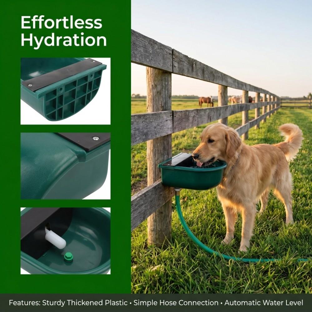 Plastic Automatic Livestock Drinking Bowl Thickened Design Livestock Drinking Sink Cat