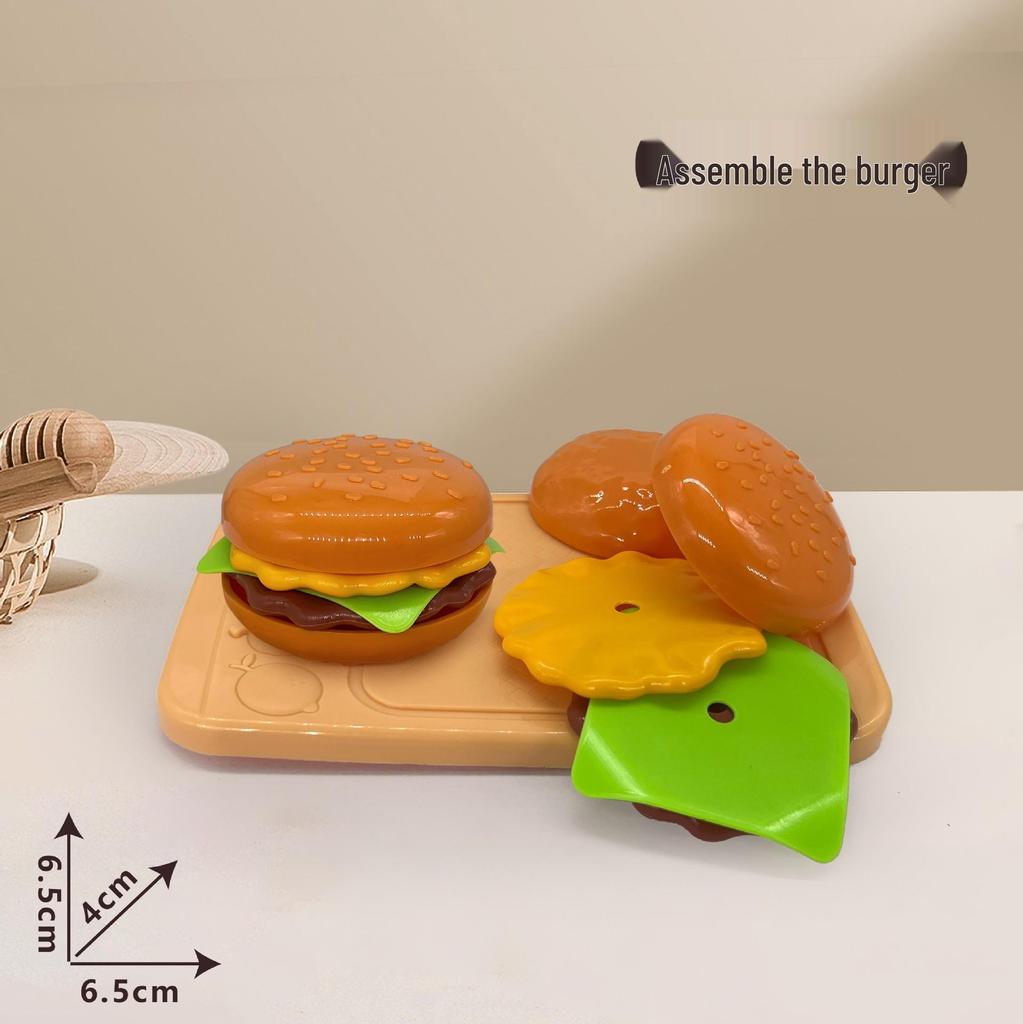 Children's Pretend Play Food Set with Cutting Fruits, Vegetables and Pizza