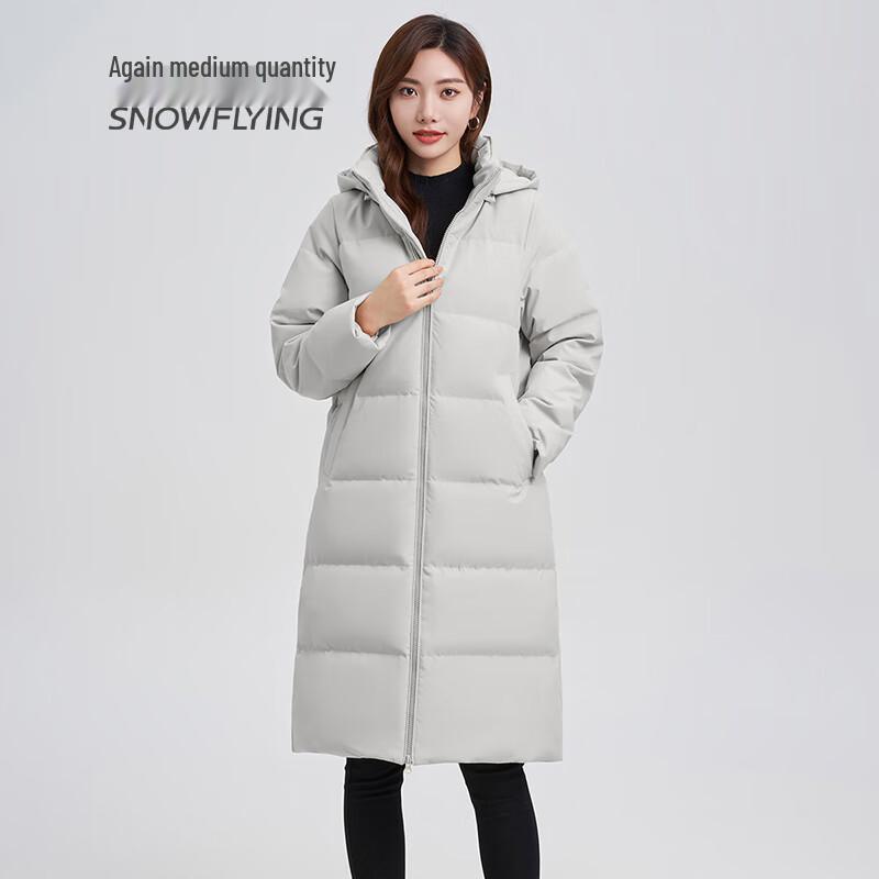 SNOWFLYING Women's Mid-Length Padded Duck Down Jacket