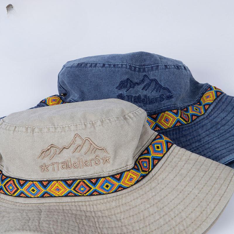 Washed Old Fisherman Hat for Women In Summer Sun Protection Western Cowboy Hat Outdoor Camping Hiking Hat Sun Hat