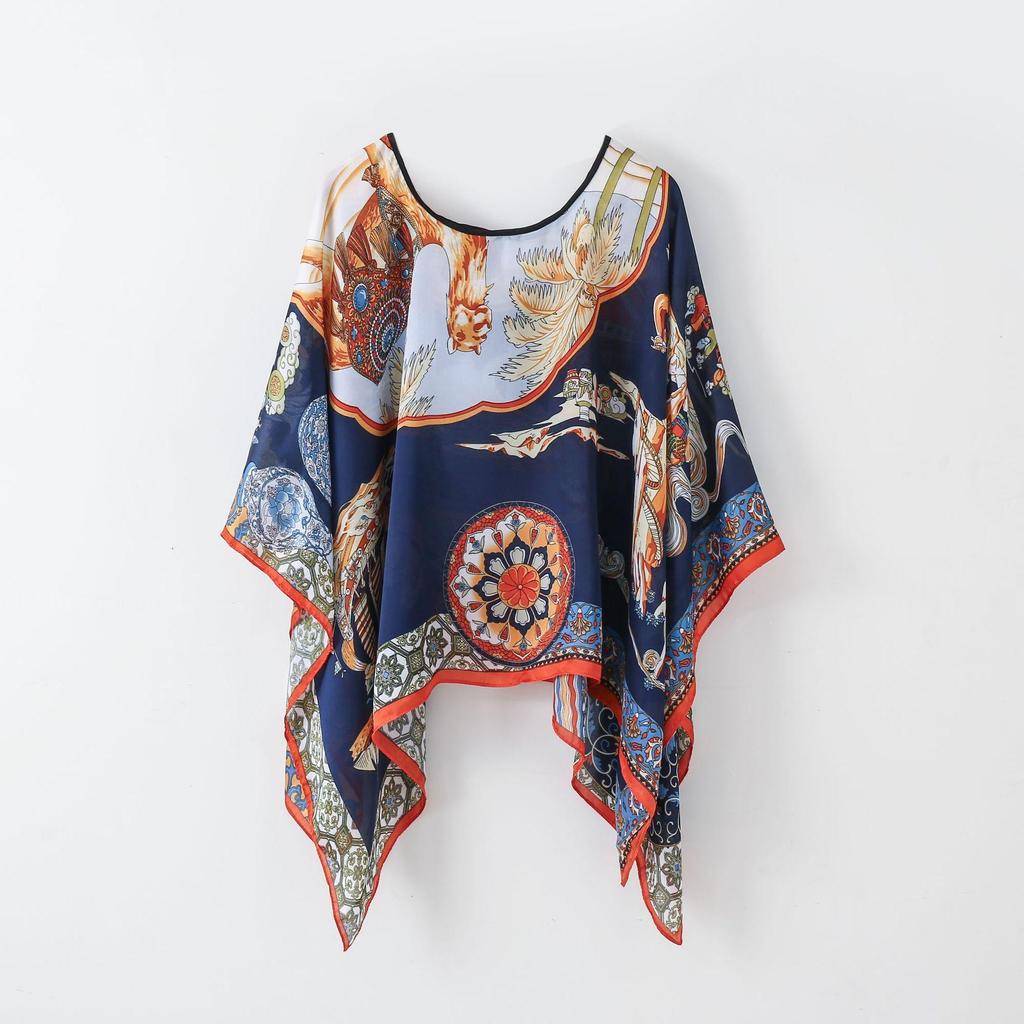 Spring/Summer Silk Scarf: Sun Protection Shawl & Cover-up for Women