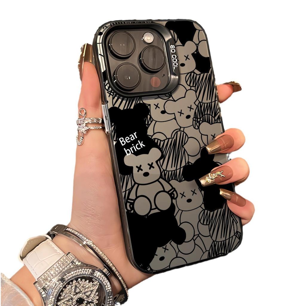 Full Screen Violent Bear Apple 15 Mobile Phone Case Iphone14promax Vitality Case 13/12/11 All-inclusive Anti-drop XR