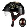 Vintage Harley Style Half Face Helmet 3C Certified Men Women Commuter Motorcycle