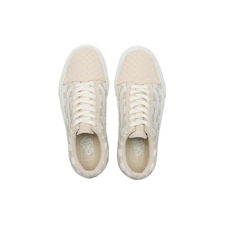 Vans Old Skool Platform Woven - Blanc De Blanc Unisex Sneakers White Leather VN0A5KX99GY