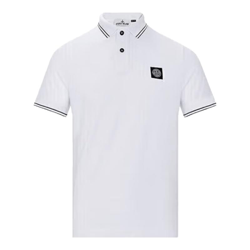 

Stone Island Men s Short Sleeve Logo Polo Shirt L