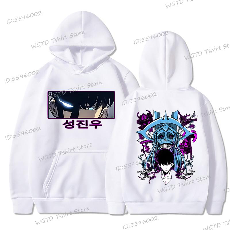 Anime Solo Leveling Sung Jinwoo Men's Hoodies Clothing Unisex Harajuku Streetwear High Quality Anime Solo Leveling Sweatshirts