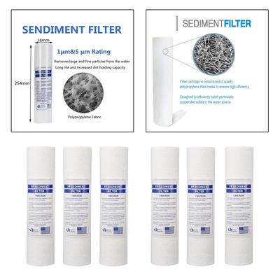 1/5 Mikron PP Sedimentwasserfilter Ersatzkartusche für den gesamten Haushalt