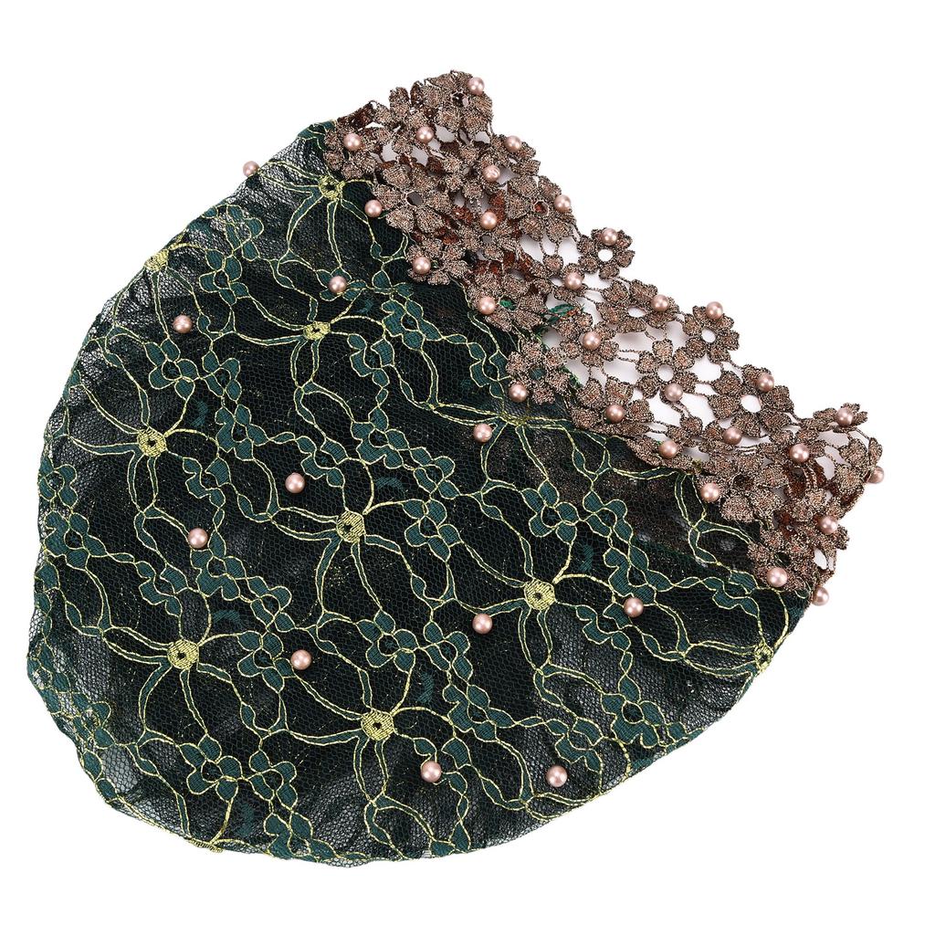 Turban Fashion Unique Bright Comfortable Beaded Hats Muslim Women"s Hats Gift DecorationDark Green