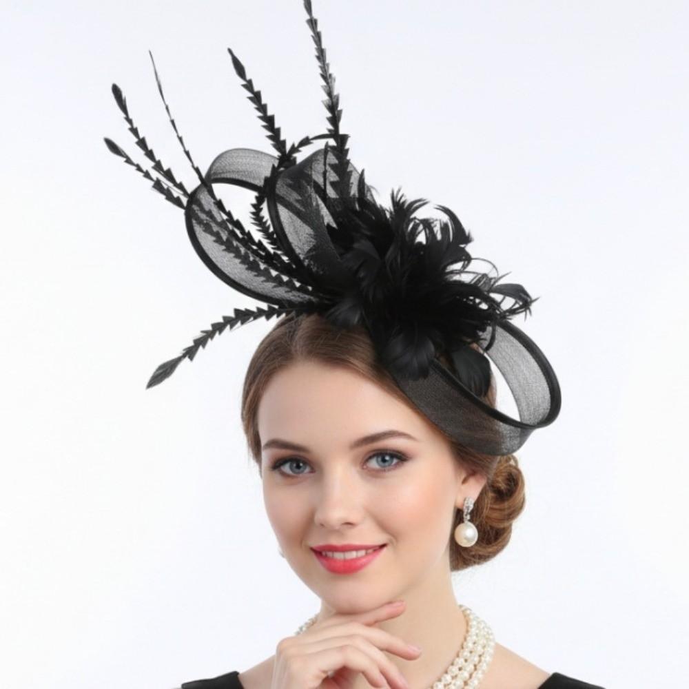 Elegant Horse Racing Festival Hat Headdress Flower Mesh Fascinator Hat Garden Party
