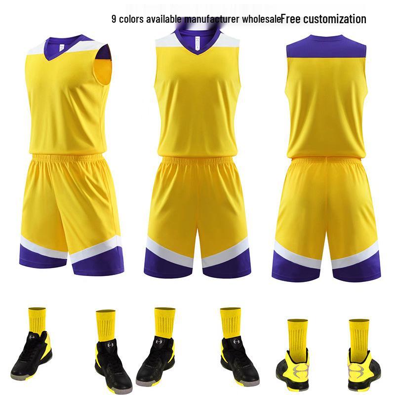 

Комплект баскетбольної форми швидкого висихання для чоловіків, жінок та дітей - Ідеально підходить для тренувальних таборів 3XL небо синє кольору