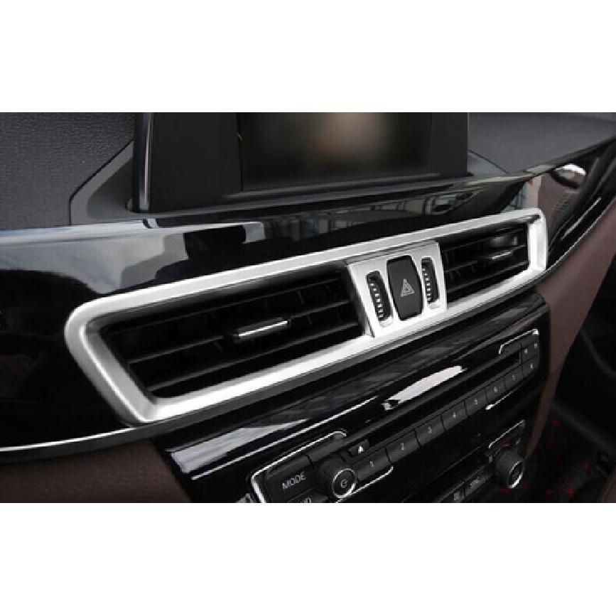 Fit For BMW X2 F39 2018-2021 Matte Silver Middle Console Air Outlet Vent Cover