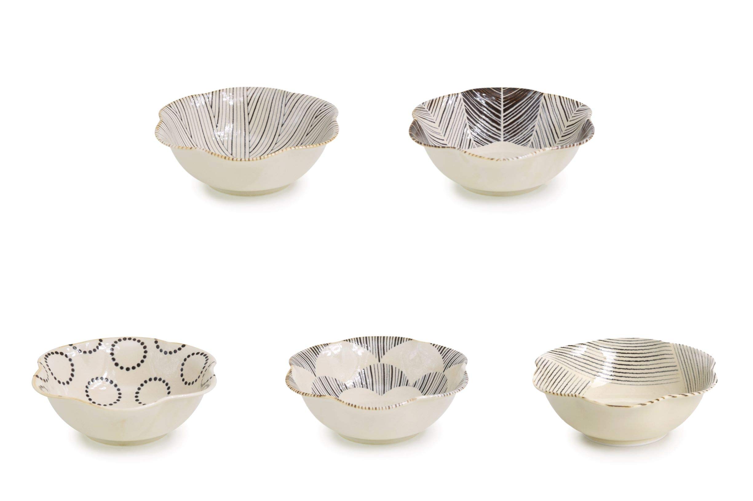 

natural69 Глазурь Кохики Посуда Хасами прессованная маленькая миска x высота 5 [Шестиугольная / 13.0 4.0см] (Цветок/Нить/Круг/Перо/Токуса) [Установить шаблоны] слоновая кость