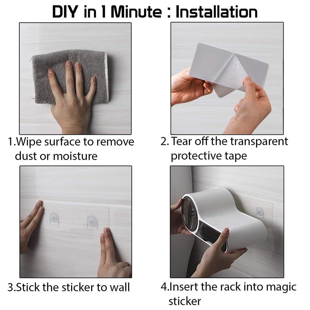 Seria Naklejek Magicznych Plastikowy Samoprzylepny Wodoodporny Uchwyt na Papier Toaletowy