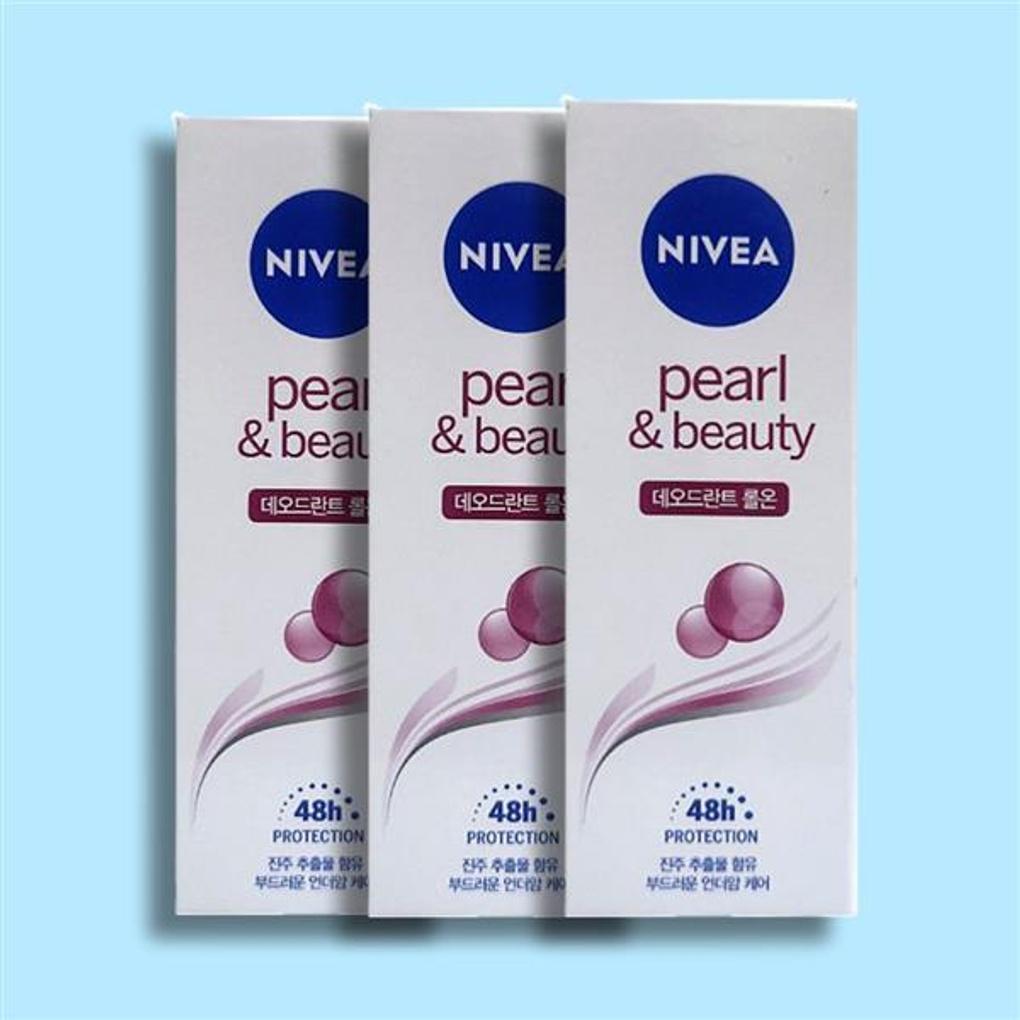 Nivea Deodorant Pearl & Beauty Roll-on Mini 75ml (25ml X 3) in a pouch