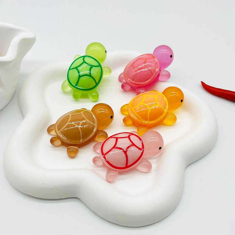 Mini Turtles Luminous Ornament Crafts Miniature Figures Tiny Turtles Micro Landscape Home Decoration Accessories Gifts