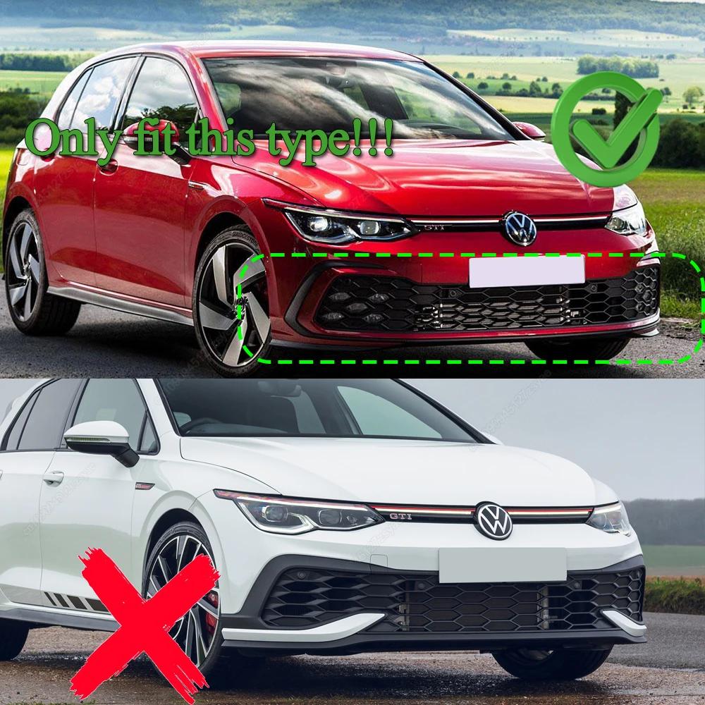 For Volkswagen VW Golf 8 MK8 GTI GTD GTE R-line 2020-2025 Maxton Style Front Bumper Lip Spoiler Splitter Bodykits Tuning Black