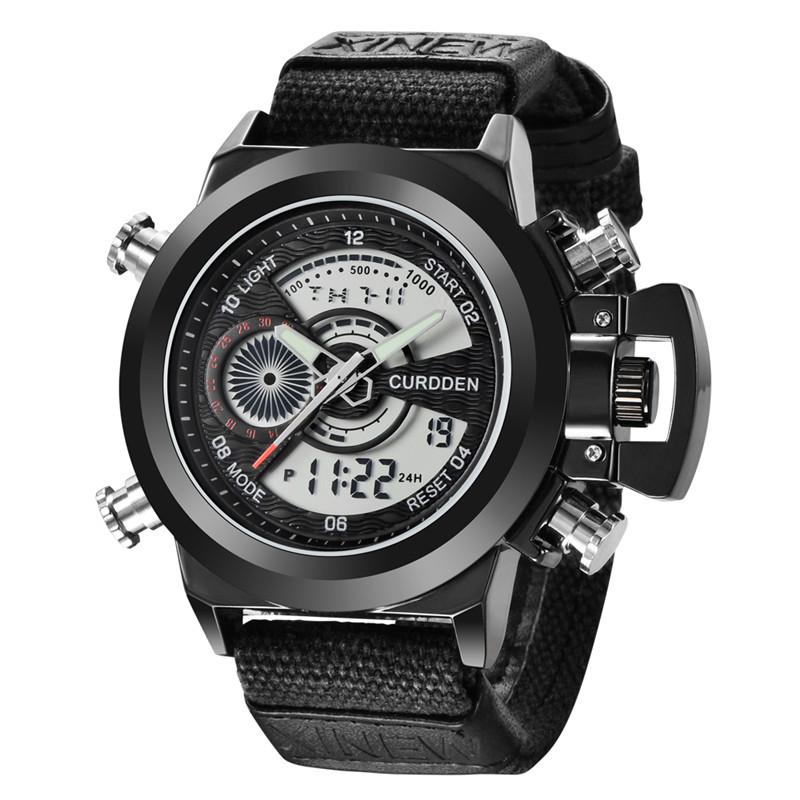 Original Famous Brand Men Watches Boys Fashion Casual Nylon Band Dual Time Multifunction Sports Watch Montre Homme Reloj Hombre