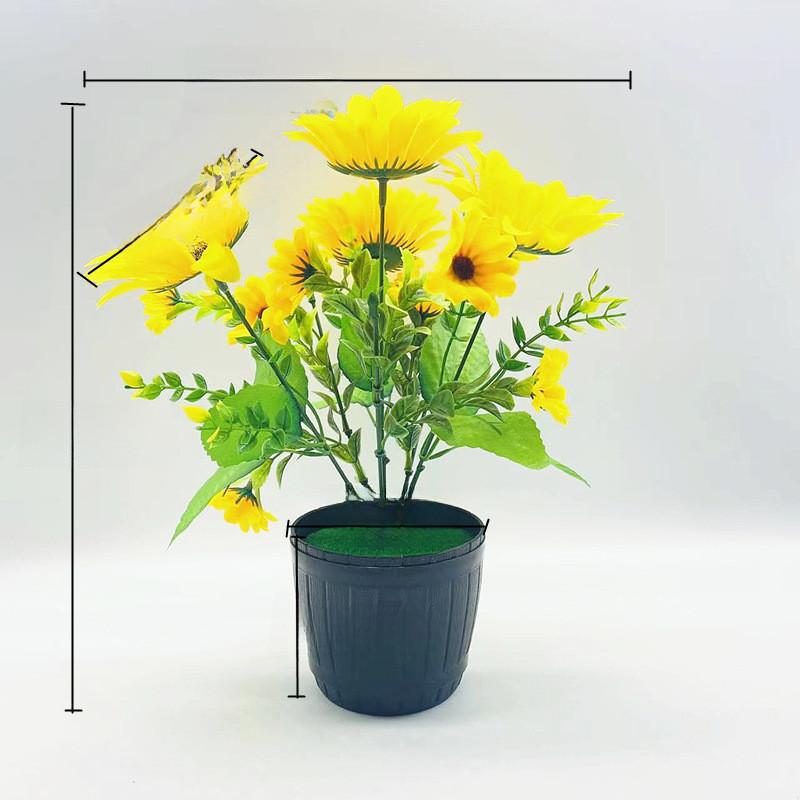 Simulated Sunflower Artificial Artificial Flower Potted Interior Decoration
