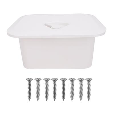 Marine Boot Opbergdoos ABS 37.5X27X17.5cm Boot Ingebouwde Opbergruimte voor Aas Visgerei Gereedschap Wit