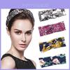 Elegant Floral Ladies Hair Band Stretchy Knotted Head Wrap For Sport And Fashion