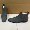 Men's Chelsea Boots Business Ankle Boots British Style Suede Leather Shoes Plus Size Slip On Shoes Fashion Pointed Toe Men Boots
