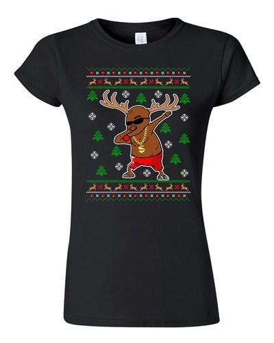 Junior Rudolph Gangsta Sleigh Reindeer Cool Ugly Christmas Funny DT T-Shirt Tee Unisex T-Shirt XXXL