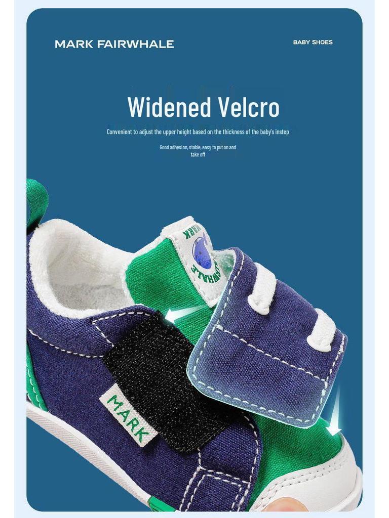 Mark Fairwhale Boys' Waterproof Leather Sports Shoes - 2025 Autumn Collection, Non-slip Running Shoes for Middle and Older Children.