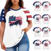 Women's Fashion Casual Printed Round Neck Raglan Sleeve T-Shirt Top T-Shirt Top Top