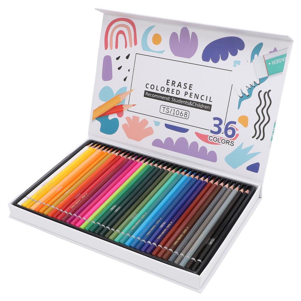 Erasable Colored Pencils 36 Colors Kids Adults Bulk Set for Students Art Drawing Doodle Colour