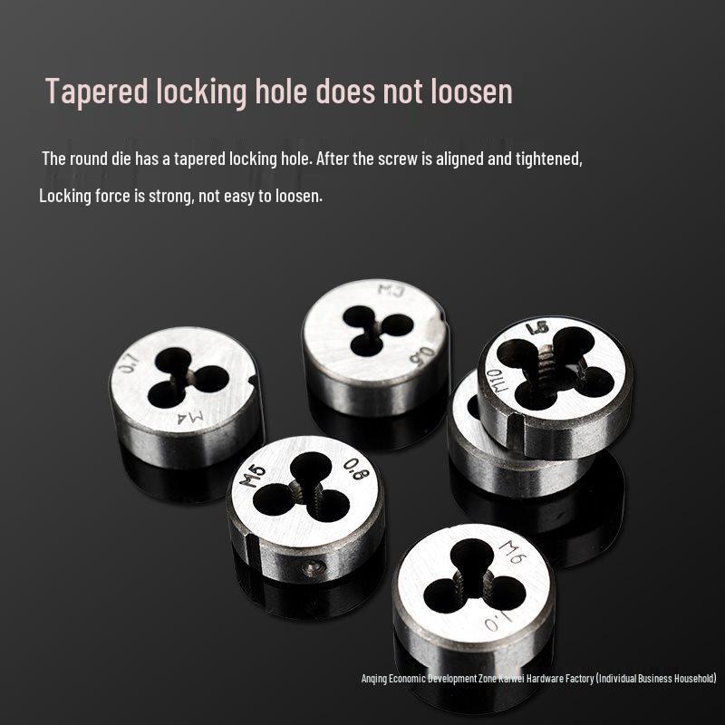 Precision Tap and Die Set: Hand Tapping, Thread Cutting & Lathe Tool with Drill Bit & Wrench