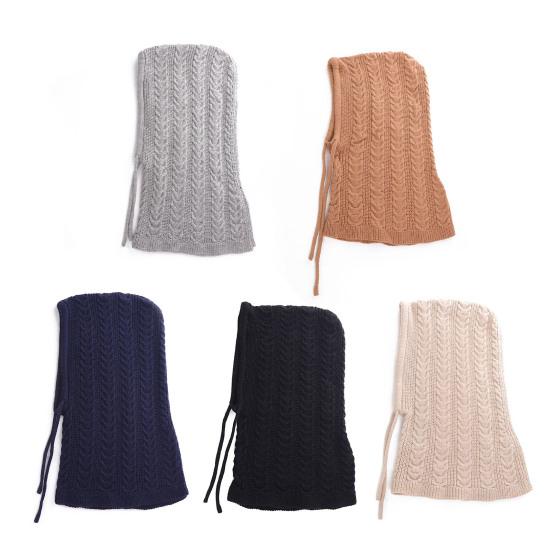 Damen Strickmütze Zopfmuster Elastische Passform Bequem Dehnbar Warm Verdickte Mütze Winter Outdoor Freizeitkleidung