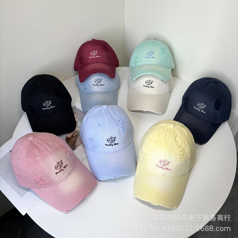 Summer new letter embroidered baseball cap children's fashion casual cartoon travel sun protection versatile cap